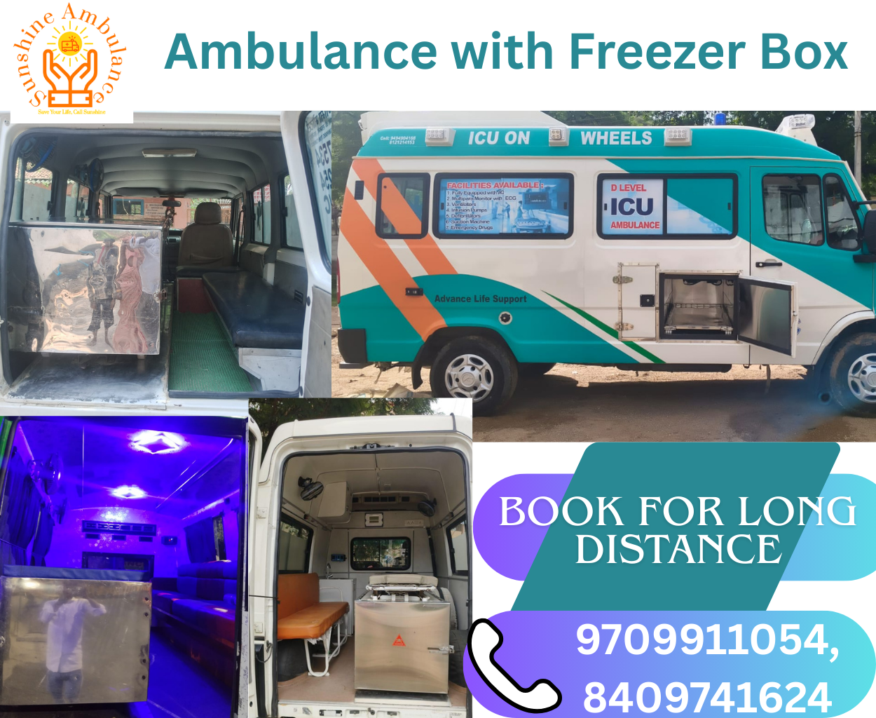 ambulance service with freezer box, freezer box ambulance, freezer box ambulance in -patna,