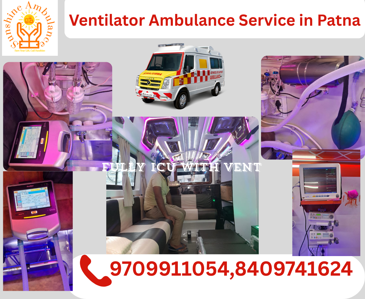 ventilator ambulance service in patna, ventilator ambulance in patna, ventillator ambulance near me, ambulance with ventilator